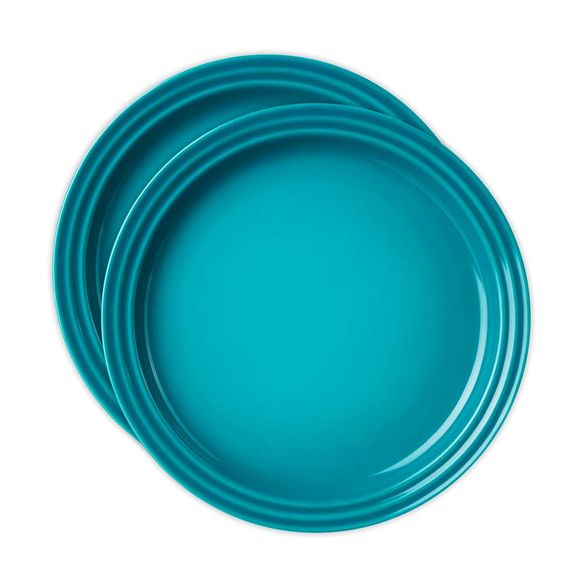 Jogo-2-pratos-redondo-15cm-azul-caribe-Le-Creuset