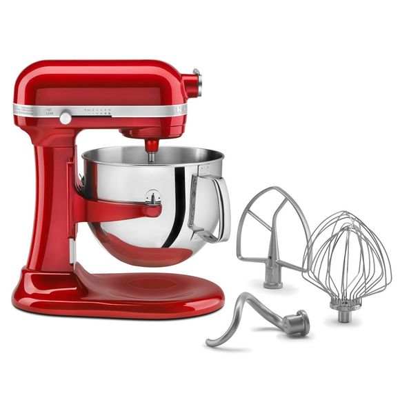 Batedeira Kitchenaid Stand Mixer Profissional Vermelha 220V Doural