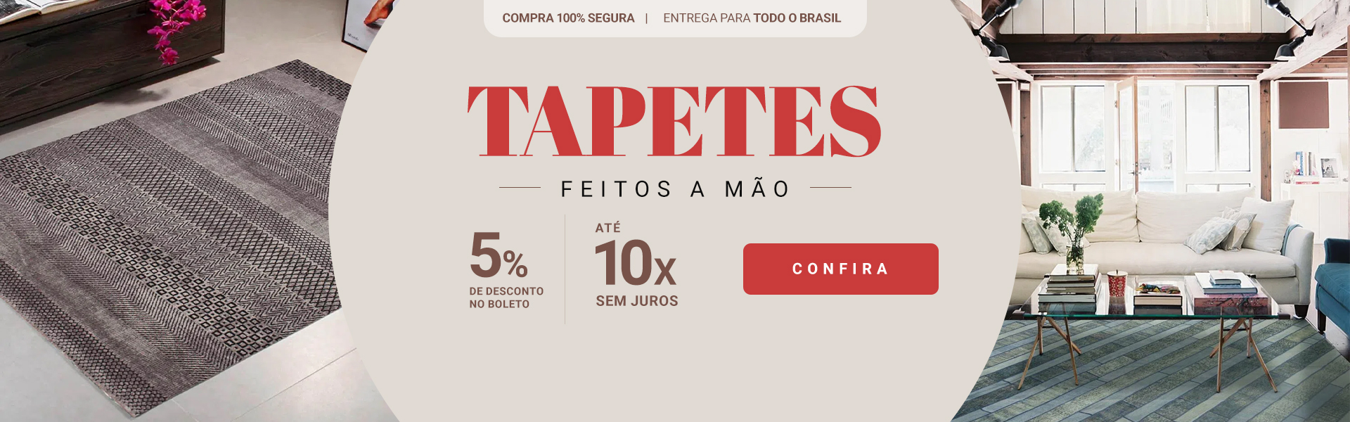 Banner - Tapetes feito a mao